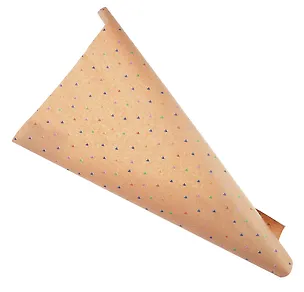 Бумага упаковочная 70*100см "Сердечки" крафт, инд.уп. 3081603