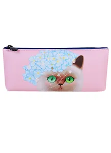 Пенал на молнии Кошка в шляпе (ПВХ) (20х8)