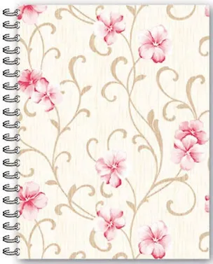 Тетрадь, 100л. А5 клетка Феникс+ Цветочный узор тисн. фольгой с разделит. на спирали 37795 325889