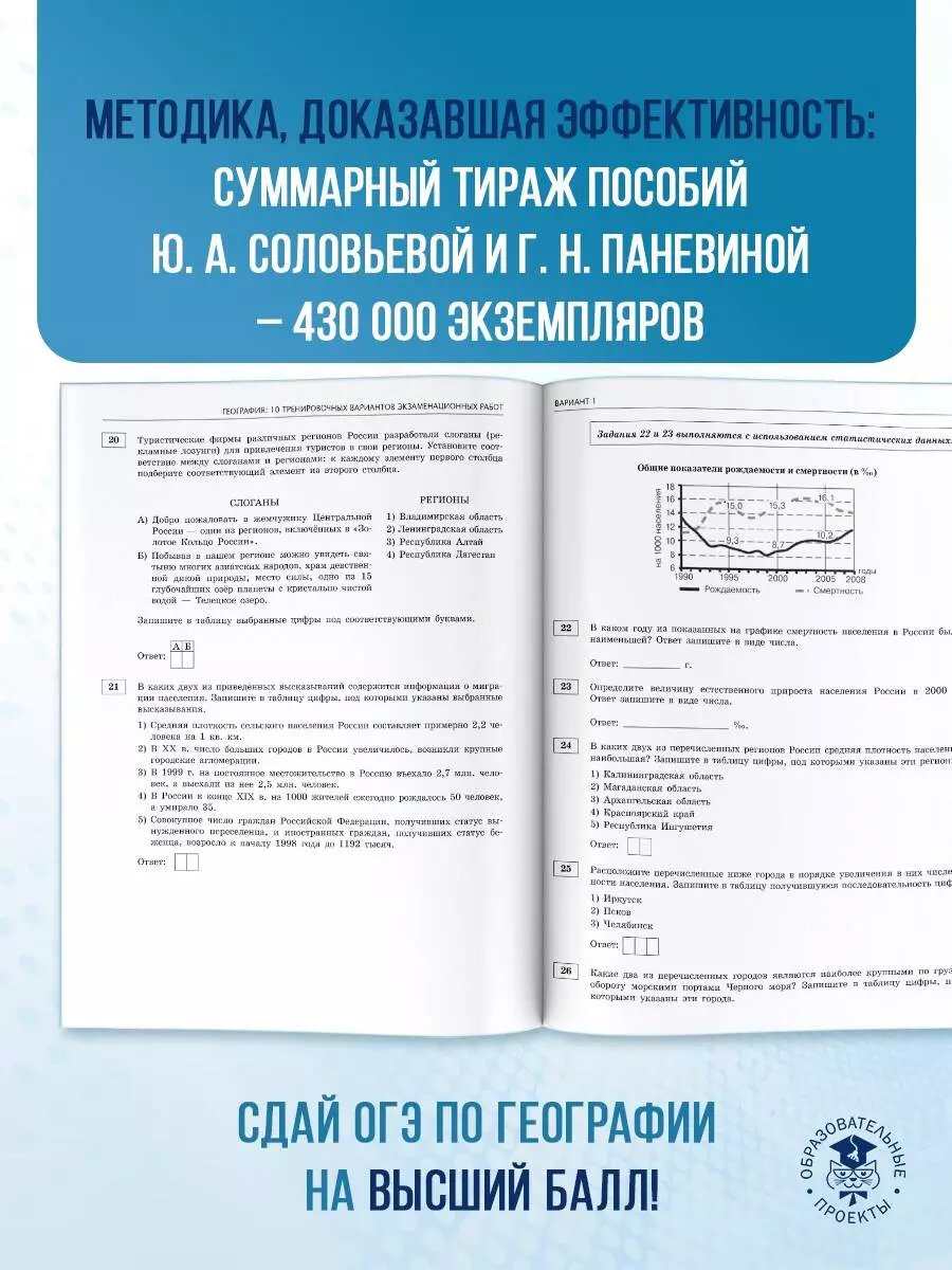 ОГЭ-2025. География. 10 тренировочных вариантов экзаменационных работ для  подготовки к основному государственному экзамену (Галина Паневина, Юлия  Соловьева) - купить книгу с доставкой в интернет-магазине «Читай-город».  ISBN: 978-5-17-164901-2