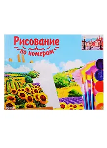 Набор для раскрашивания по номерам ТМ Рыжий Кот Холст Вечерняя площадь 30х40см Х-9130