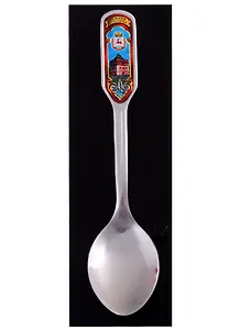 Ложка сувенирная Нижний Новгород (нержавеющая сталь вставка цветная красная)