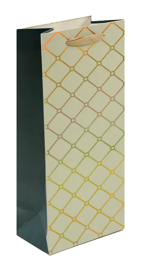 Пакет бутылочный 34.5*12.5*10 "Ромбики" бум.мат.ламинат 3040646 — 1