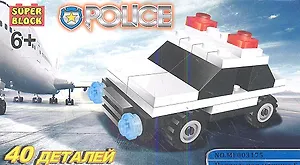 Конструктор SuperBlock Police Патрульная машина S 40 дет. (MF003175) (коробка)