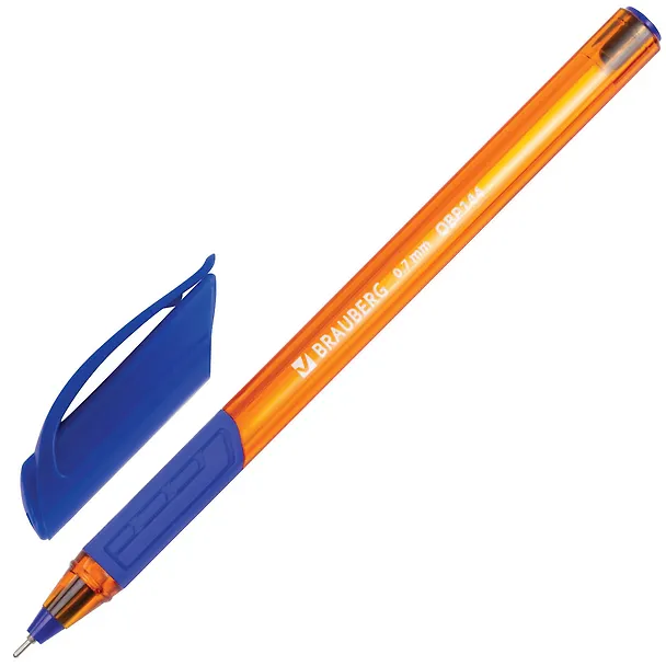 Шариковая ручка синяя 0,7 мм, Extra Glide GT Tone Orange, Brauberg 2937296 — 2