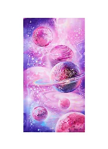 Книга для записей А5- 80л кл. "КОСМОС" 7БЦ, выб.перлам.лак, тиснение фольгой, мат.ламинация