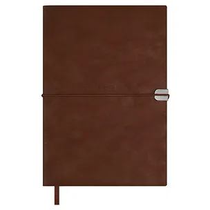 Ежедневник дат. 2026г. А5 176л "Тиволи глосс" коричневый, кожзам, мягк. переплет, застёжка-резинка, блинт.тиснение, офсет, справ.мат-лы, ляссе, инд.уп 3116545