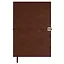 Ежедневник дат. 2026г. А5 176л "Тиволи глосс" коричневый, кожзам, мягк. переплет, застёжка-резинка, блинт.тиснение, офсет, справ.мат-лы, ляссе, инд.уп — 3116545 — 1
