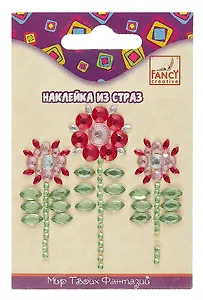 Набор для творчества FANCY CREATIVE Наклейки из страз Цветы-2, 6*6см, полимерная в асс.