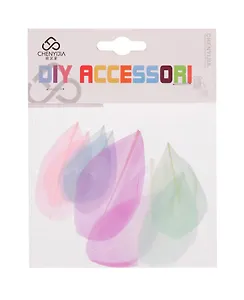 Перья декоративные гладкие, микс пастельный