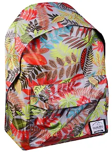 Рюкзак школьный "Серый с цветочным принтом", 40*30*14 см