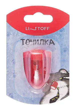 Точилка 1отв. "Манул Манулыч" контейнер, цв.пластик, блистер, европодвес 3110276