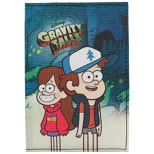 Обложка для паспорта Гравити Фолз М/Д 13,5*9,5см черн с принтом