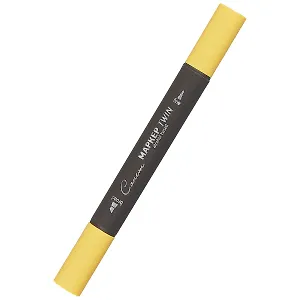Маркер художественный "Сонет" желтый, двухсторон., тонк. и широк.долото, Сонет