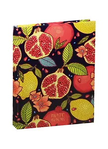 Записная книжка А6 64л кл. "Орнамент. Сочные фрукты" 7БЦ, гл.лам, Listoff