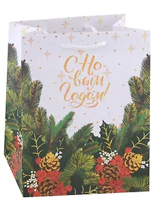 Пакет А5 22*18*10 "С Новым Годом!" Новый год, бум.мат.