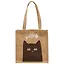 Сумка джутовая S Кот с рыбкой (30х30х18) (12-Eline-9-S) — 2624651 — 2
