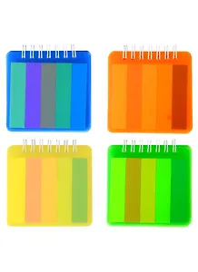 Закладки самоклеящиеся 1,5*8 см 5*20 листов, + бумага самоклеящаяся 8*8 см 25 листов, спираль