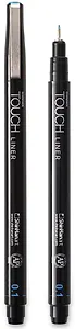 Ручка капиллярная  TOUCH Liner 0,1мм синий, TOUCH