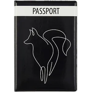 Обложка для паспорта Лиса (линия) (ПВХ бокс)