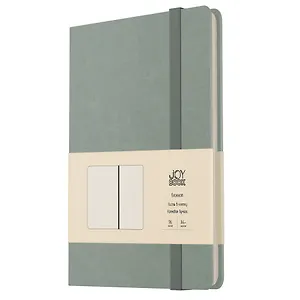 Книга для записей А4- 96л кл. "Joy Book. Мятное мороженое" иск.кожа, тонир.блок, скругл.углы, ляссе, резинка