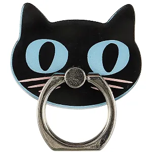 Держатель-кольцо для телефона Черный котик (металл) (коробка) (12-17727-5563)