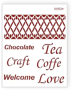 Трафарет пластиковый многоразовый Надписи (20х25) (Л-010)