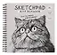 Скетчбук 190*190 30л "Кот" 120г/м2, мел.картон, выб.лак, евроспираль — 3063043 — 1