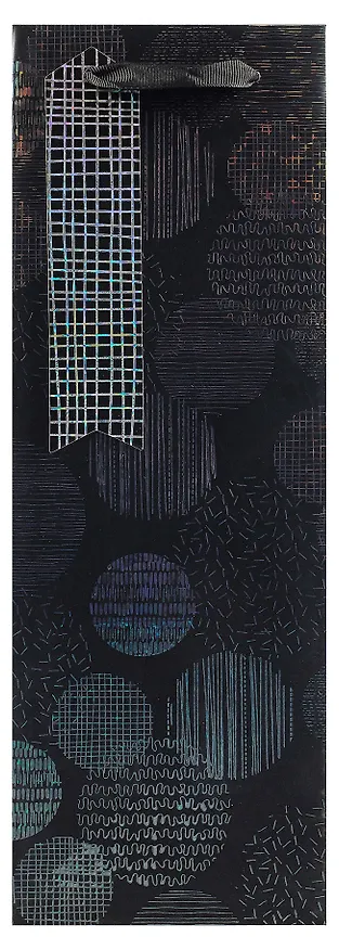 Пакет бутылочный 34*12,5*11 "Black" бум.мат.ламинат 2981980 — 1