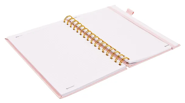 Книга для записей А5 80л кл. "Calipso" розовый, иск.кожа, резинка, гребень 3106998 — 4