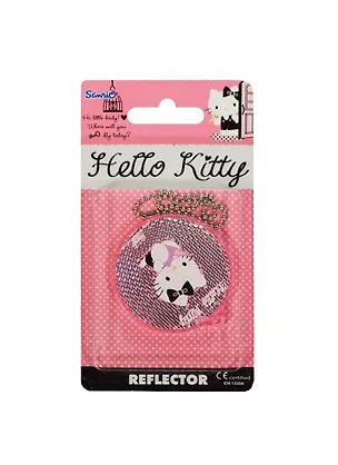 Световозвращающая подвеска Coreflect Hello Kitty круг розовый (с книжкой) (51200) 2426436