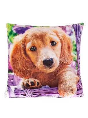 Игрушка мягкая Спаниель в фиолетовой корзинке 2899759