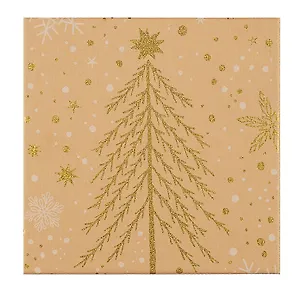 Коробка подарочная "Craft snowflaces" 18*18*7,5см, Новый год, картон