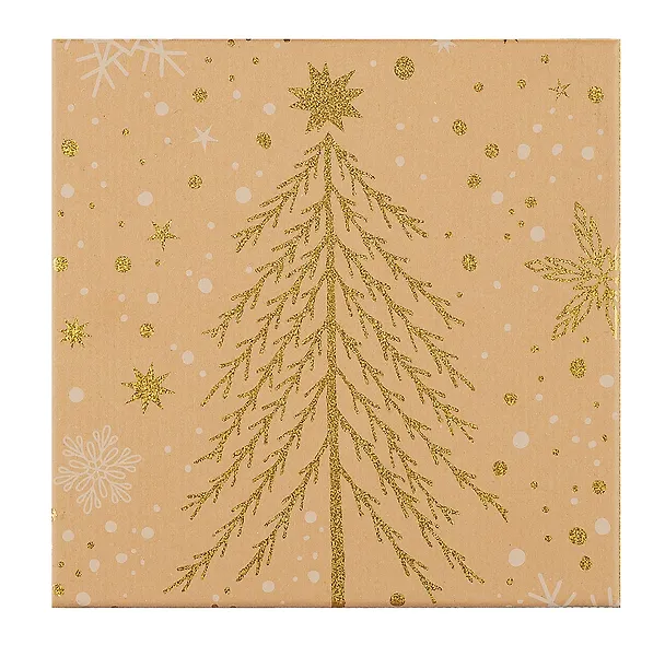 Коробка подарочная "Craft snowflaces" 18*18*7,5см, Новый год, картон 2982025 — 1