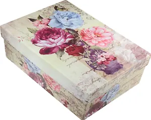 Коробка подарочная "Букет в вазе" 20*13*7см