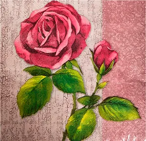 Набор для творчества Салфетки д/декупажа 33*33см 20шт 3-х слойные Роза (AY-1991)