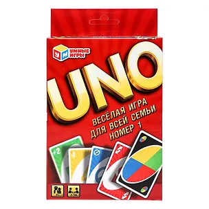 UNO. Веселая игра для всей семьи номер 1 (70 игральных карт + 2 карты с правилами игры) 3119435