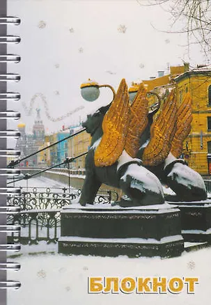 Записная книжка, А6, 80л "СПб. Банковский мост зима" 331706