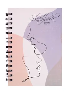 Скетчбук А5 60л "Двое" 120г/м2, тв. обложка, софт. тач, евроспираль