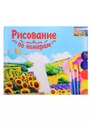 Набор для раскрашивания по номерам ТМ Рыжий Кот Холст 40х50см Милый городок у моря Х-9197 — 2798318 — 1