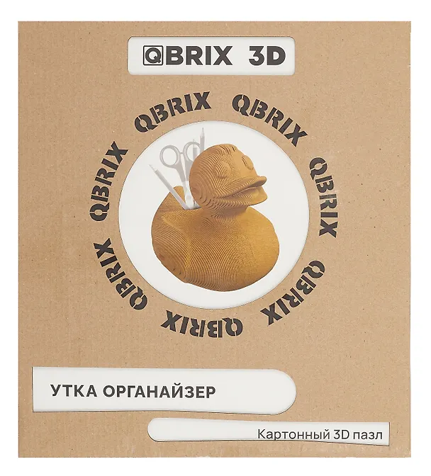 Картонный 3D конструктор QBRIX "Утка органайзер" 3069432 — 5