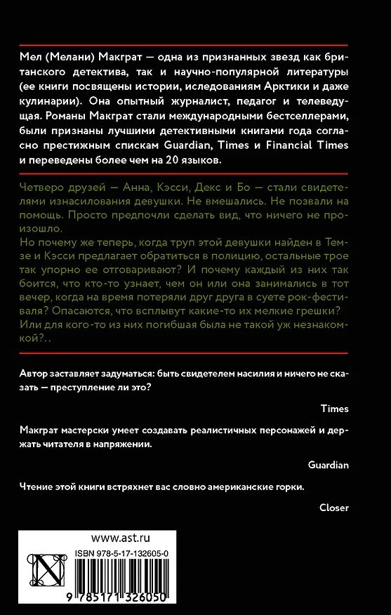 Книга Виновная сторона (Мел МакГрат) — 2