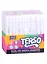 Маркеры для скетчинга TERSO двусторонние 48цв, пулевидный/клиновидный наконечники 1-3мм, тканевый футляр — 262461 — 1