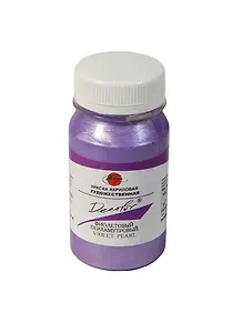 Краска акриловая "Деколор" фиол.перламутр.,100мл,банка, Таир