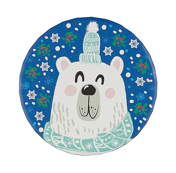 Коробка подарочная "Зимний мишка" 12*7,5см, Новый год, картон 2982030 — 1