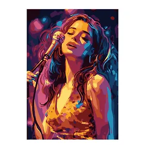 Картина по номерам на картоне 20*28,5 см "Вечерний блюз"