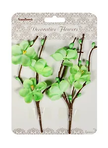 Цветы вишни из бумаги ЗЕЛЕНЫЕ, 2 шт