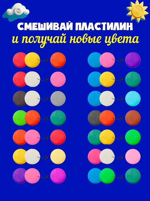 Масса для лепки. Легкий пластилин, 36 цветов, 3 стека 2969281 — 6
