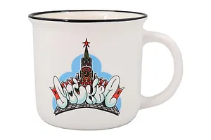 Кружка "Спасская башня", рисунок (Москва), (фарфор) (065-8-19-D10)