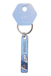 Брелок серебро Лыжник (Сочи) (кр Б-102б)